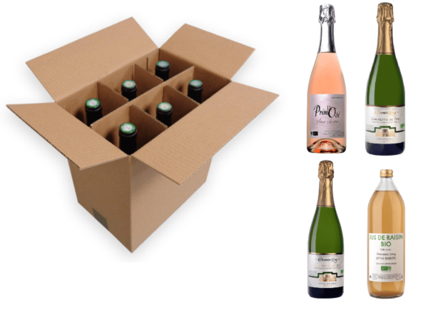 carton de six bouteille vin personnalisables - Vin Biologique d'exception de Barsac Gironde Aquitaine | Domaine Long